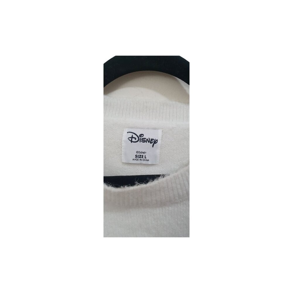 Disney Mickey Mouse Acrylic Sweater Women's Size L White long sleeves - Picture 5 of 8